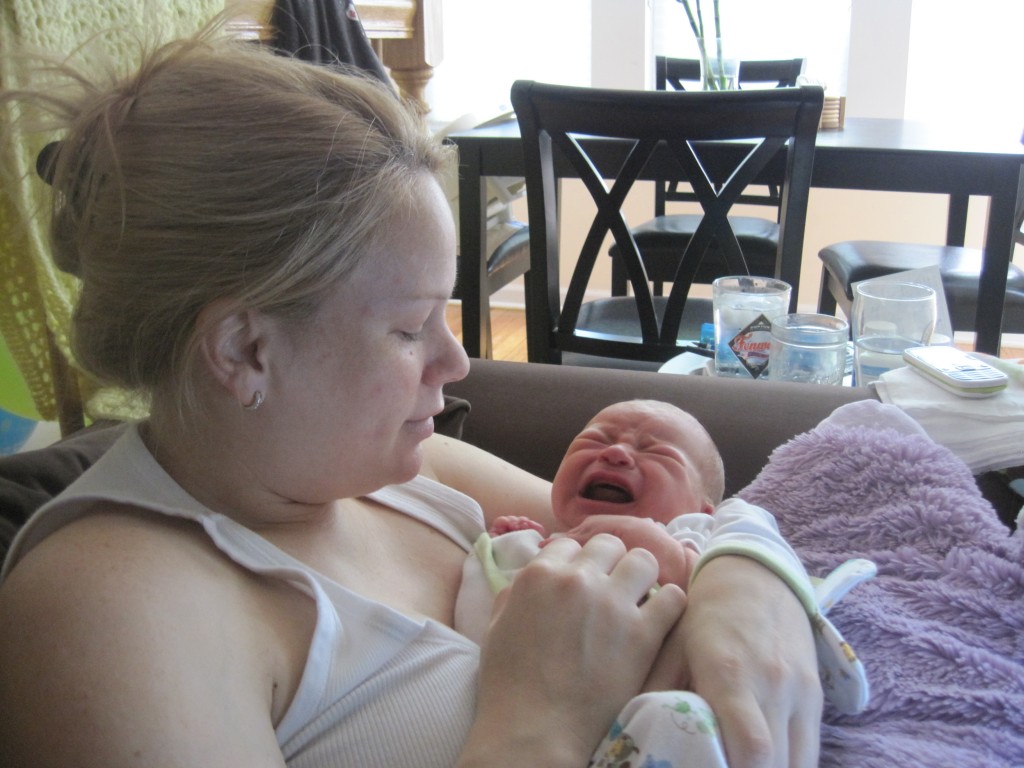 Abby Theuring, The Badass Breastfeeder, with son. 