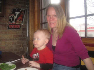 Abby Theuring, The Badass Breastfeeder, with son. 