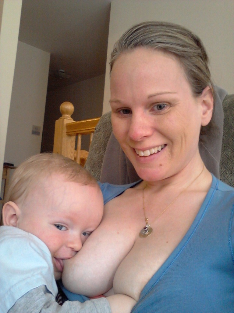 Abby Theuring, The Badass Breastfeeder, breastfeeding son. 