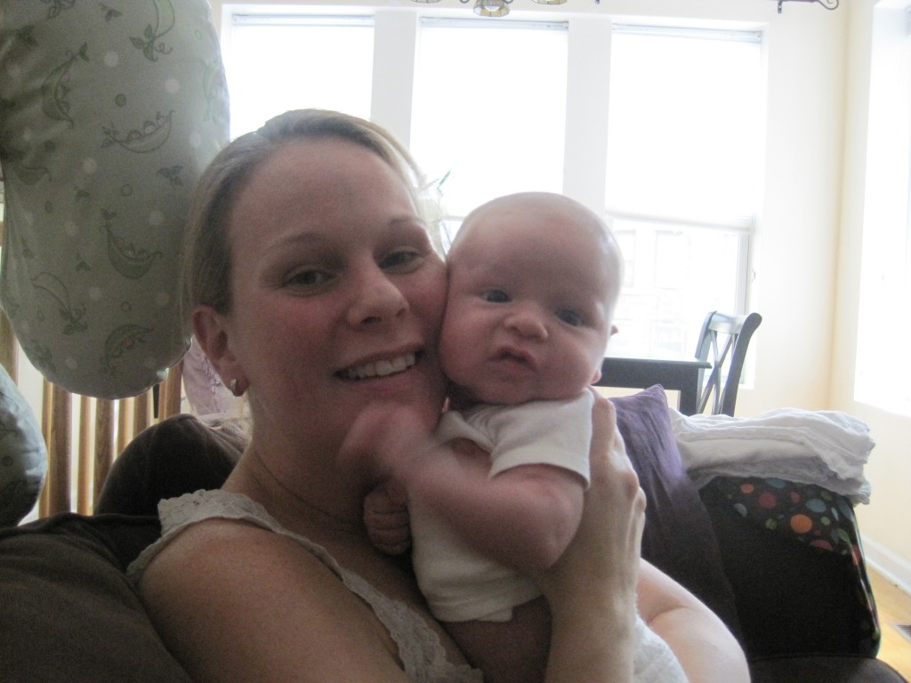 Abby Theuring, The Badass Breastfeeder, with son Jack as she learned about Attachment Parenting. 