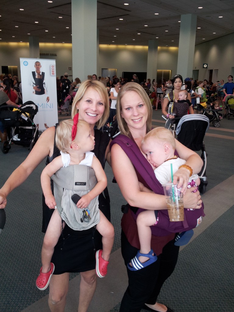 Abby Theuring, The Badass Breastfeeder, at MommyCon with Emily Ironi from The Dairy Fairy. 