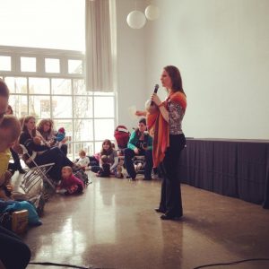 Abby Theuring, The Badass Breastfeeder, speaking at MommyCon