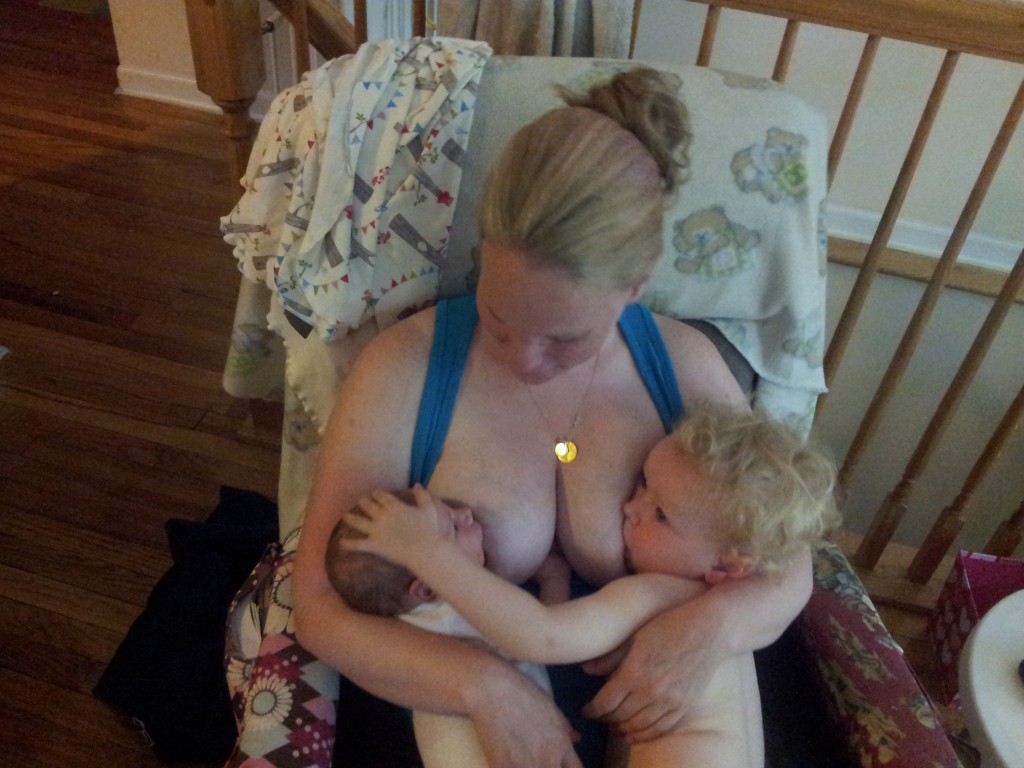 Abby Theuring, The Badass Breastfeeder, tandem nursing.