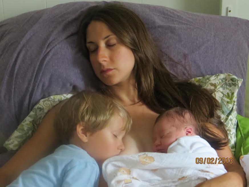 Sally Sites breastfeeding her baby.