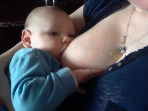 Abby Theuring, The Badass Breastfeeder, breastfeeding son.