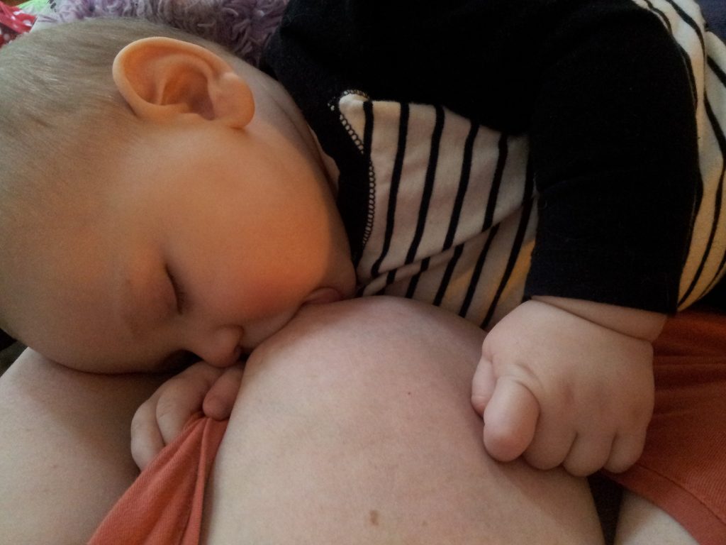 Abby Theuring, The Badass Breastfeeder, breastfeeding son. 