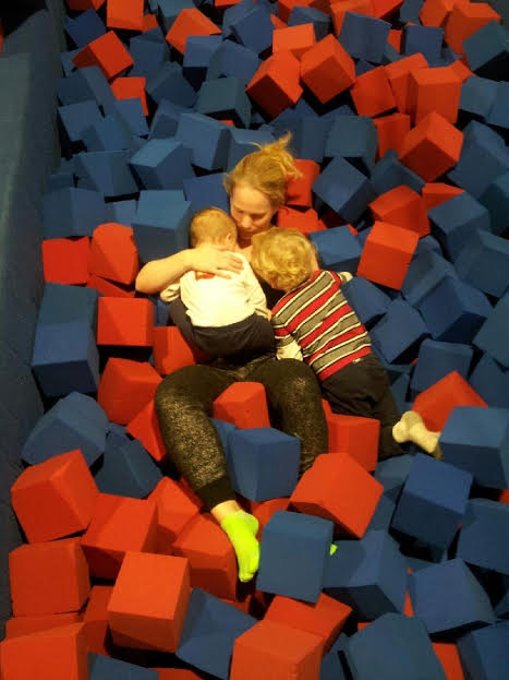Abby Theuring, The Badass Breastfeeder, tandem nursing in a ball pit