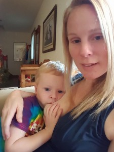 Abby Theuring, The Badass Breastfeeder, breastfeeding son.