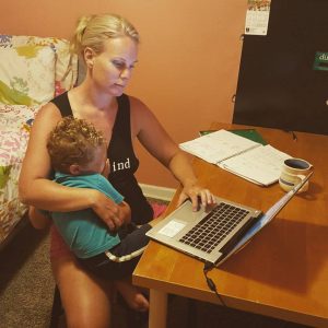 Abby Theuring, The Badass Breastfeeder, breastfeeding while working.