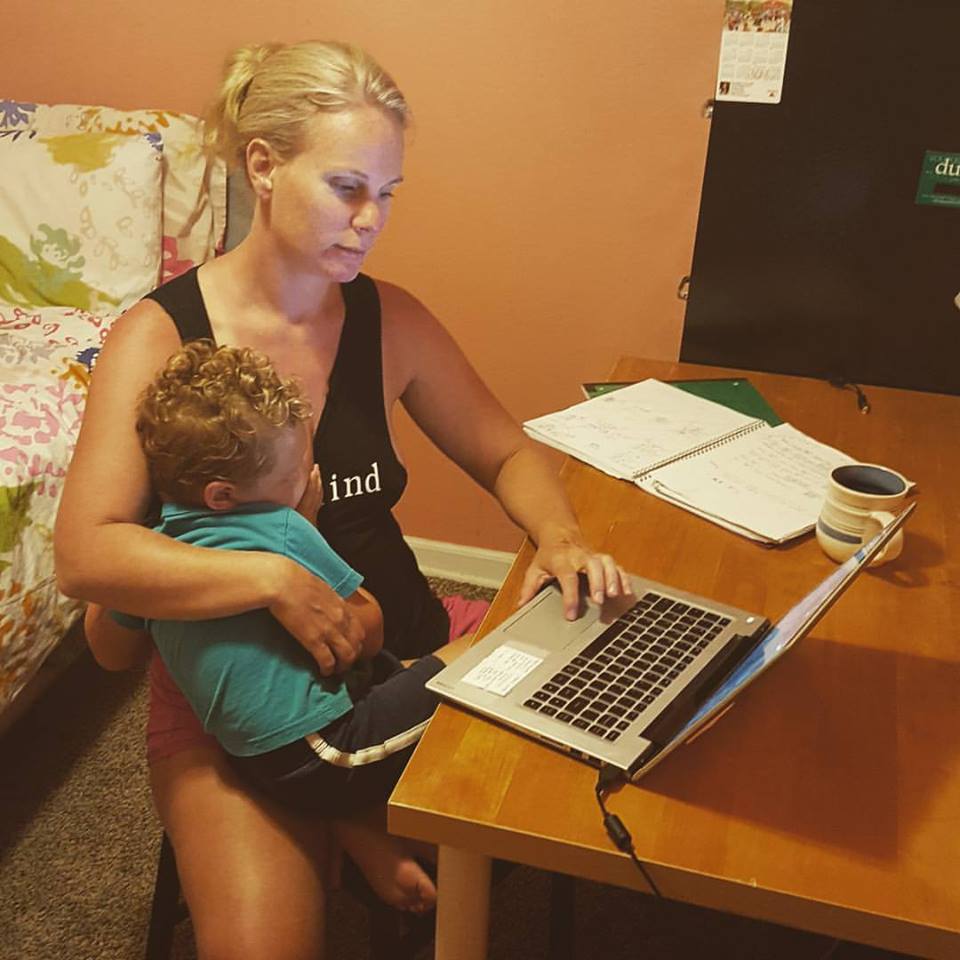 Abby Theuring, The Badass Breastfeeder, breastfeeding while working.