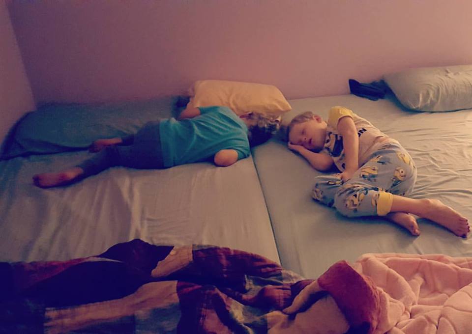 Abby Theuring, The Badass Breastfeeder's boys cosleeping, bed sharing. 