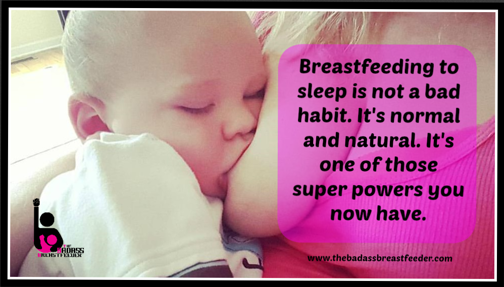 Abby Theuring, The Badass Breastfeeder, breastfeeding her baby to sleep